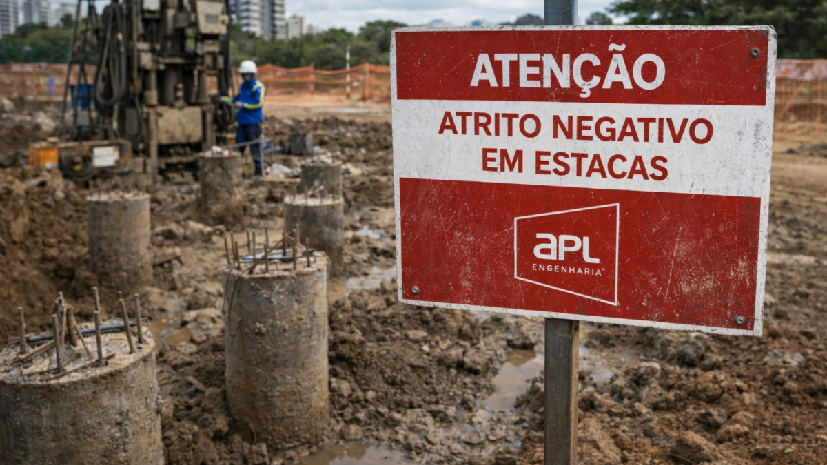 Atrito Negativo em Estacas: mecanismos, cálculo e implicações no dimensionamento de fundações profundas