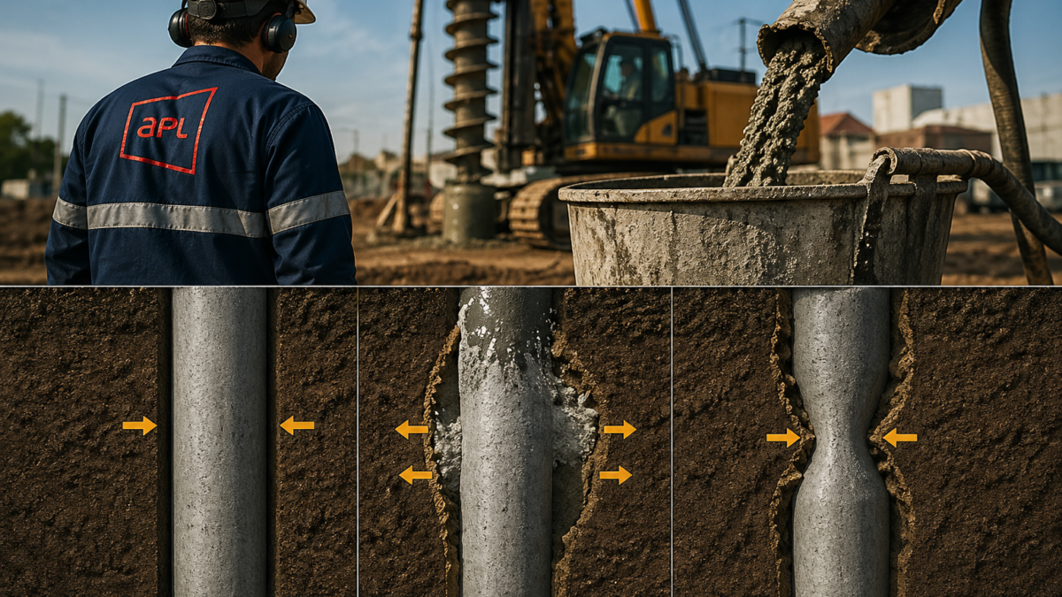 Consumo de concreto em estacas: por que você não está controlando volume — está tentando inferir a geometria real da estaca