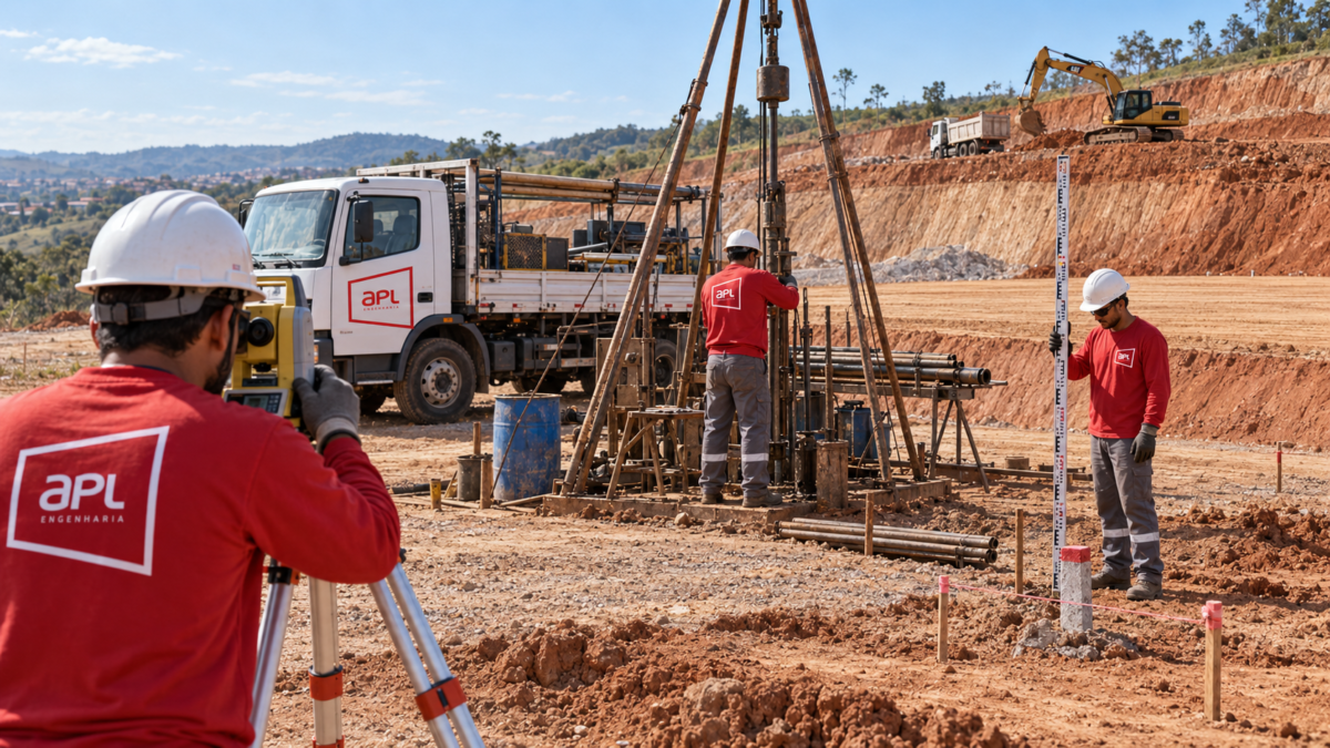 Sondagem antes ou depois da terraplenagem? Como cortes, aterros e nivelamento alteram a investigação do solo